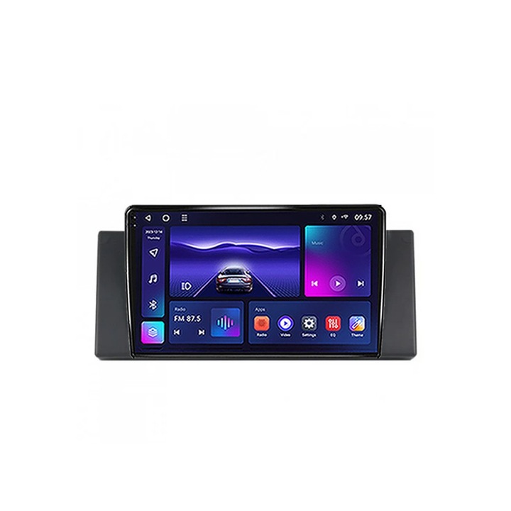 Dedikált navigáció QLED képernyővel 2K NaviMag 8 magos 2GHz 4+64GB Android Bluetooth Rádió GPS Vezeték nélküli Carplay SIM Slot 4G BMW Series 5 E39 1995 - 2003