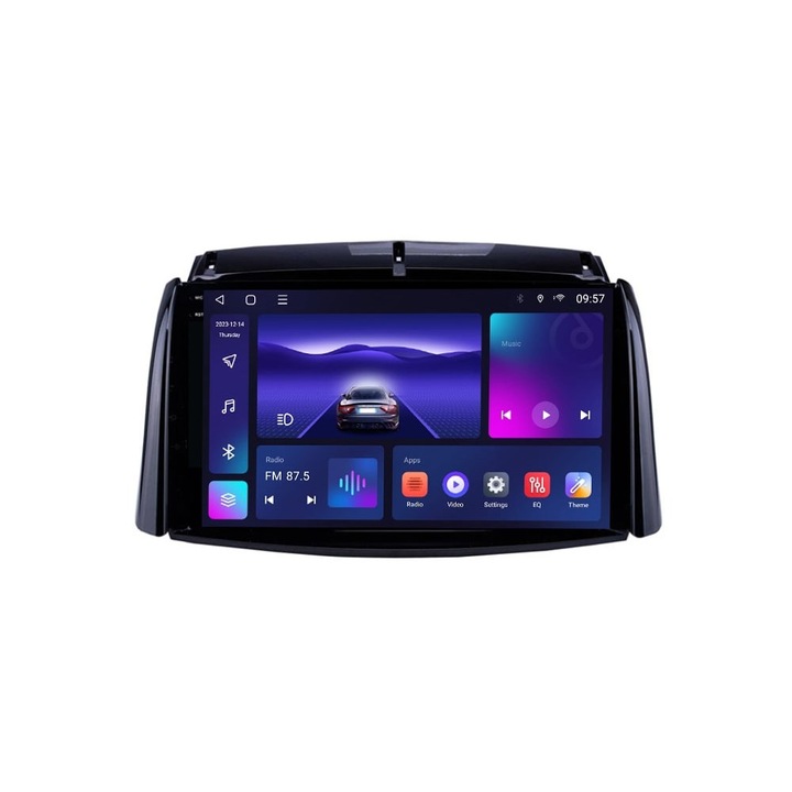 Navigatie dedicata cu ecran QLED 2K NaviMag 8-core 2GHz 4+64GB Android Bluetooth Radio GPS Wireless Carplay Slot SIM 4G Renault Koleos 2008 - 2016