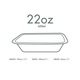 Cutie de trestie de zahar 650ml 50buc