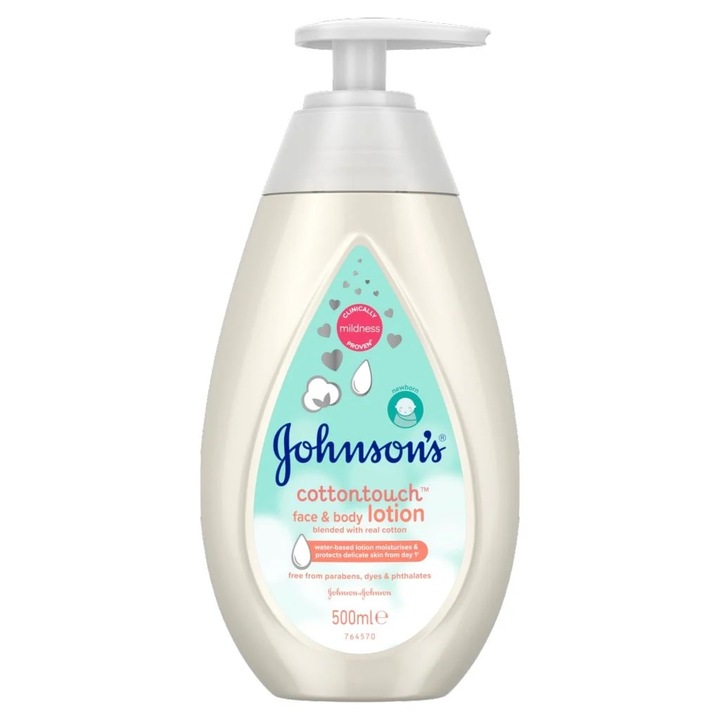 Lotiune pentru fata si corp Johnson's Baby Cotton Touch, 500 ml