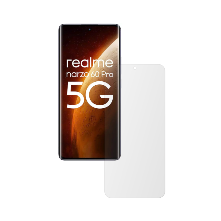 Комплект от 2X iSkinz протектор за екран за Realme Narzo 60 Pro - подходящ за калъф, невидим Skinz HD, ултра-прозрачен силикон с пълно покритие, залепващ и гъвкав