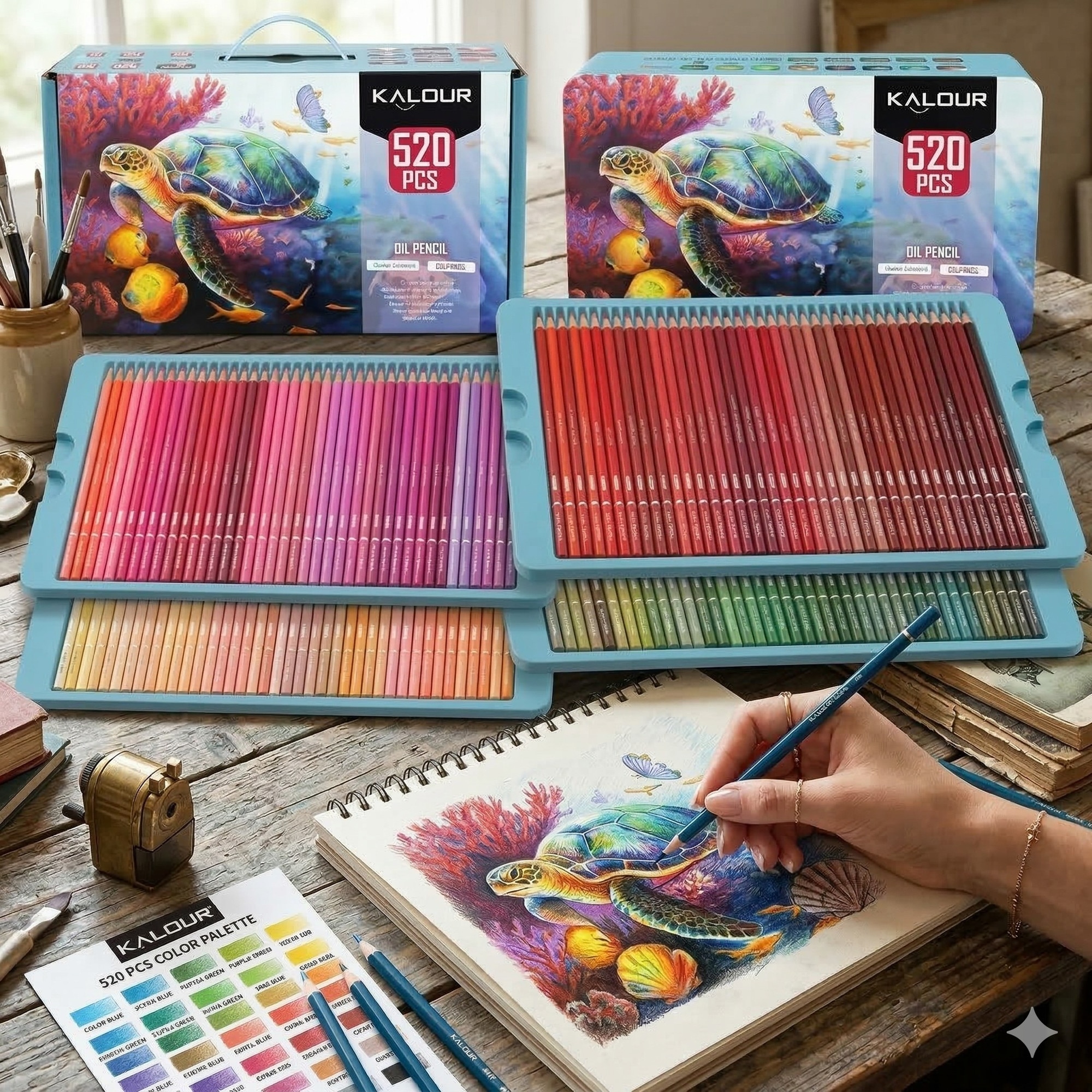 Set Creioane Colorate Profesionale Kalour Soft Touch Premium