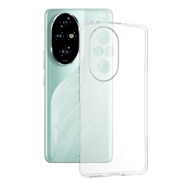 Кейс за Honor 200 Pro, Techsuit Clear Silicone, Transparent