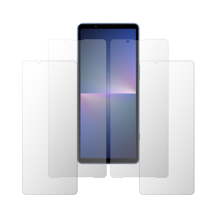 Комплект от 4 протектора Folie24 за екран, за Sony Xperia 5 V, 2X Ultra-Clear + 2X Matte, пълно покритие на дисплея и удобни за калъф, залепващи, гъвкави със саморегенерация