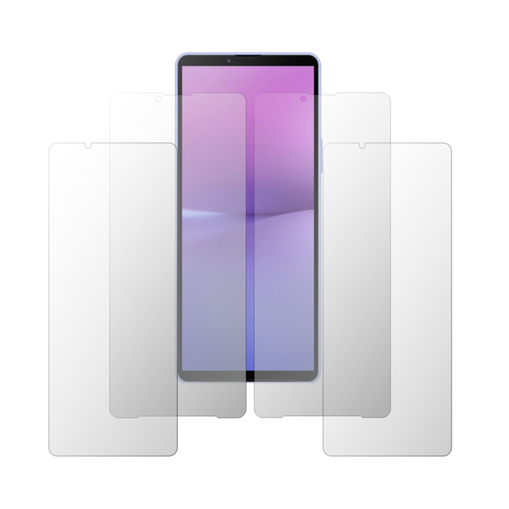 Комплект от 4 протектора Folie24 за екран, за Sony Xperia 10 V, 2X Ultra-Clear + 2X Matte, пълно покритие на дисплея и удобни за калъф, залепващи, гъвкави със саморегенерация