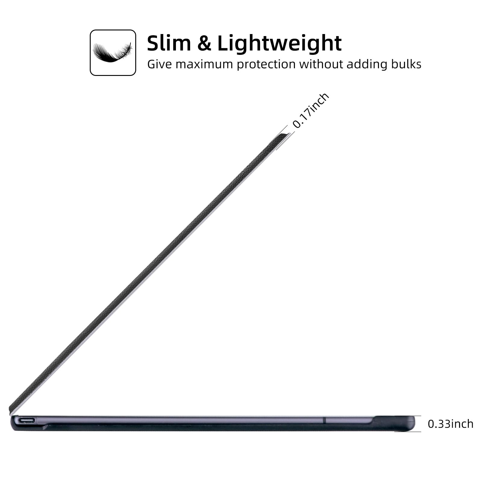 Husa pentru tableta reMarkable 2, HNSMART, cu suport pentru stilou, inchidere magnetica, neagra, 10.3 inch
