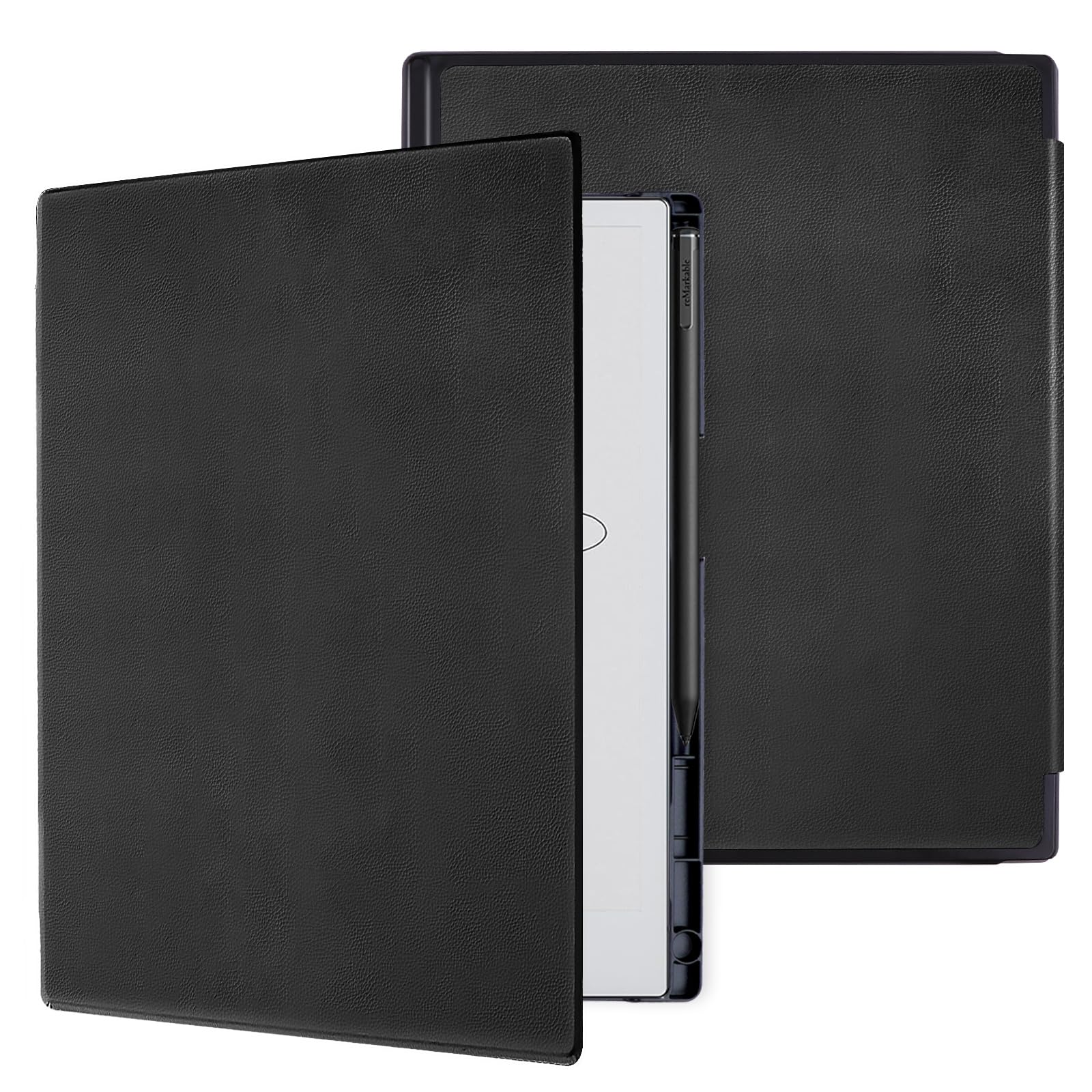 Husa pentru tableta reMarkable 2, HNSMART, cu suport pentru stilou, inchidere magnetica, neagra, 10.3 inch
