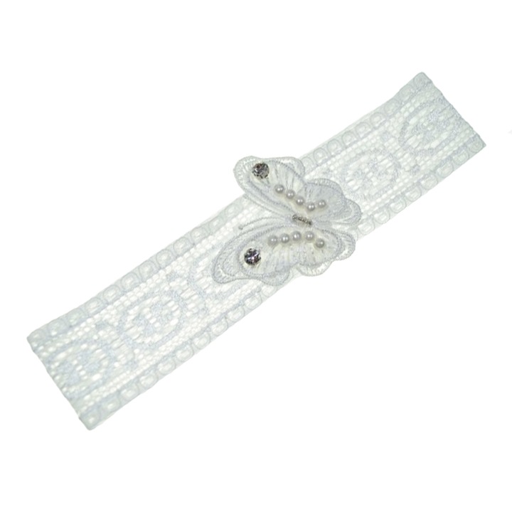 Лента за глава за момиче Mini Junior BNTMJ-3, Бяла 40 СМ