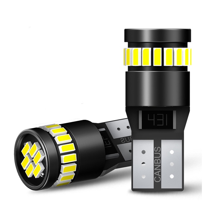 Комплект 2 LED крушки T10 за автомобилно положение, W5W AUXITO®, canbus 12V, червени