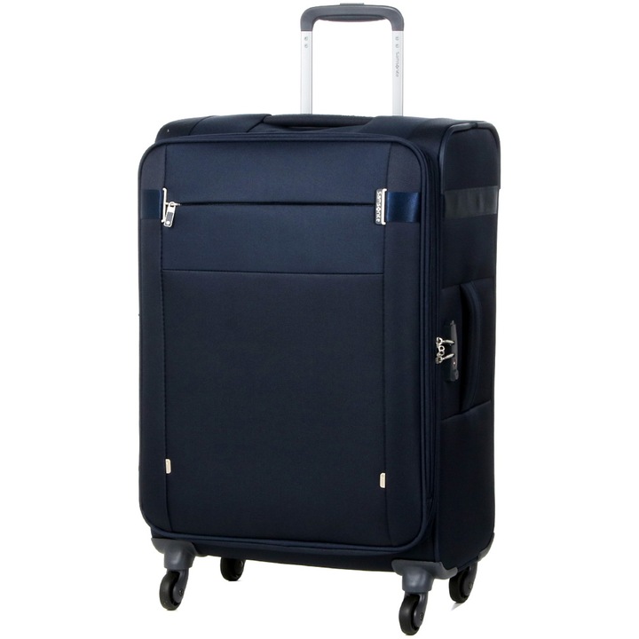 Куфар Samsonite Citybeat Spinner, Разширяващ се, 66x42x28/31 см, 67-73 литра, Син