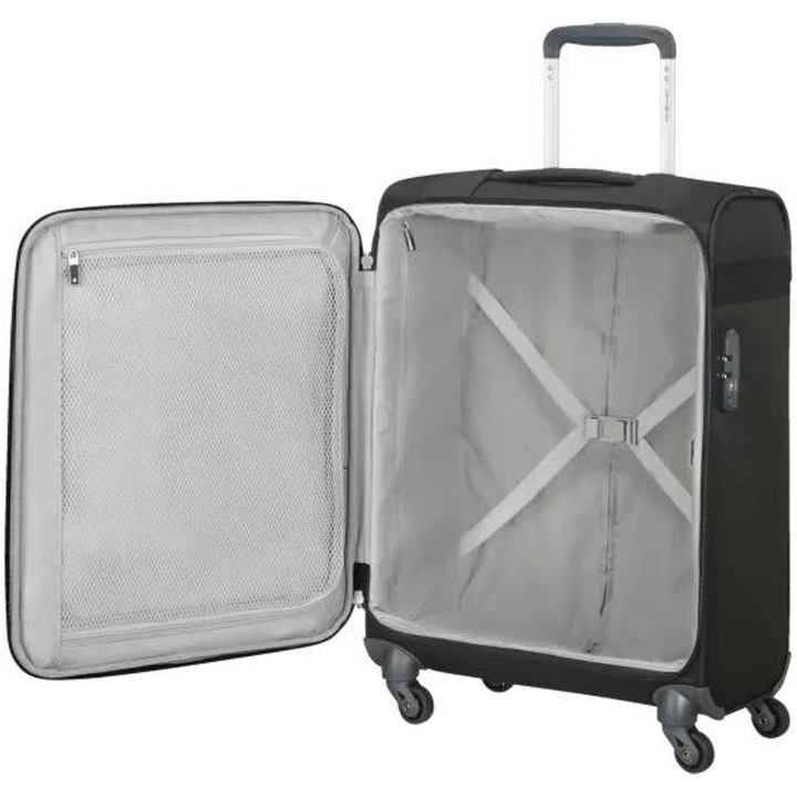 Troler cabina Samsonite Citybeat Spinner, 55x40x20 cm, 42 litri, negru