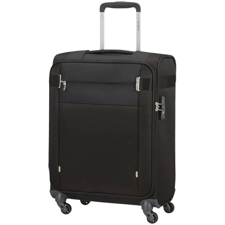 Troler cabina Samsonite Citybeat Spinner, 55x40x20 cm, 42 litri, negru