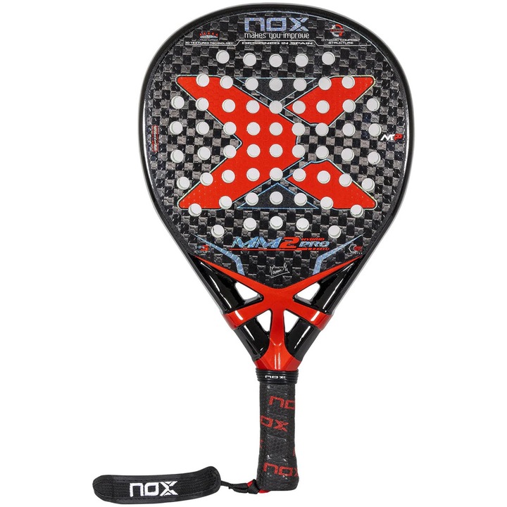 Racheta padel Nox MM2 Hybrid Pro, gri/rosu