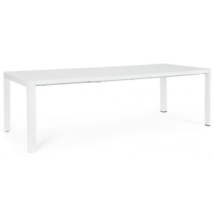 Masa extensibila aluminiu alb Kiplin 180/240x100x77.5 cm
