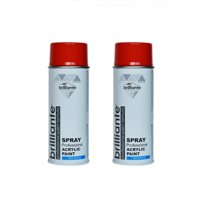 Pachet 2 x Vopsea Spray Brilliante Rosu RAL 3001 400 ml
