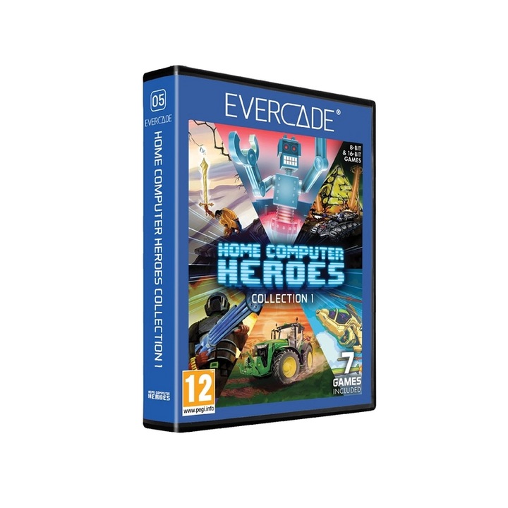 Evercade #C5, Játékszoftver csomag, Home Computer Heroes Collection, 7in1, Retro, Multi Game