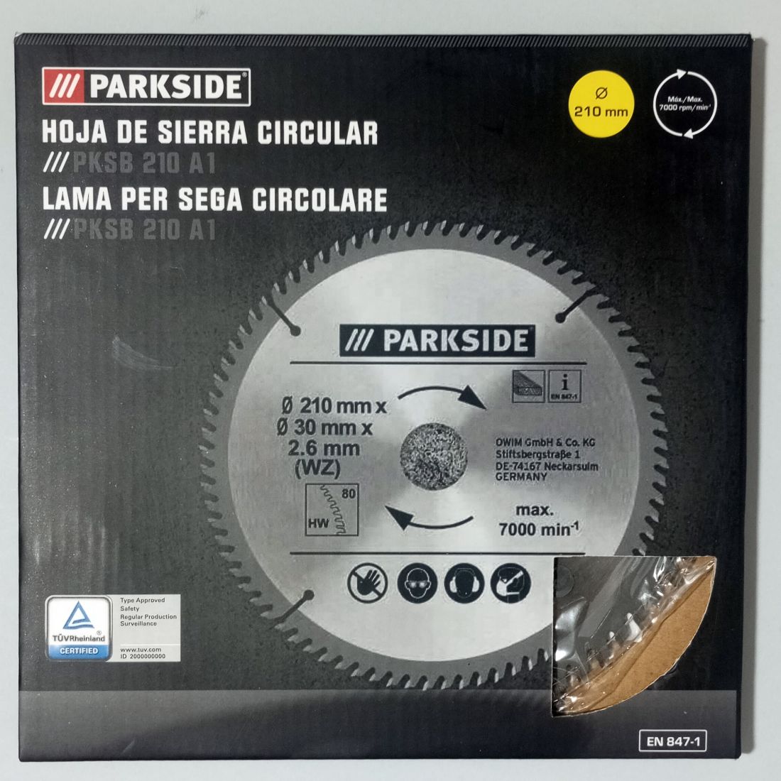 ロン　　Heard 5L20kg Panza de ferastrau circular, PARKSIDE, 80 de dinti - eMAG.ro