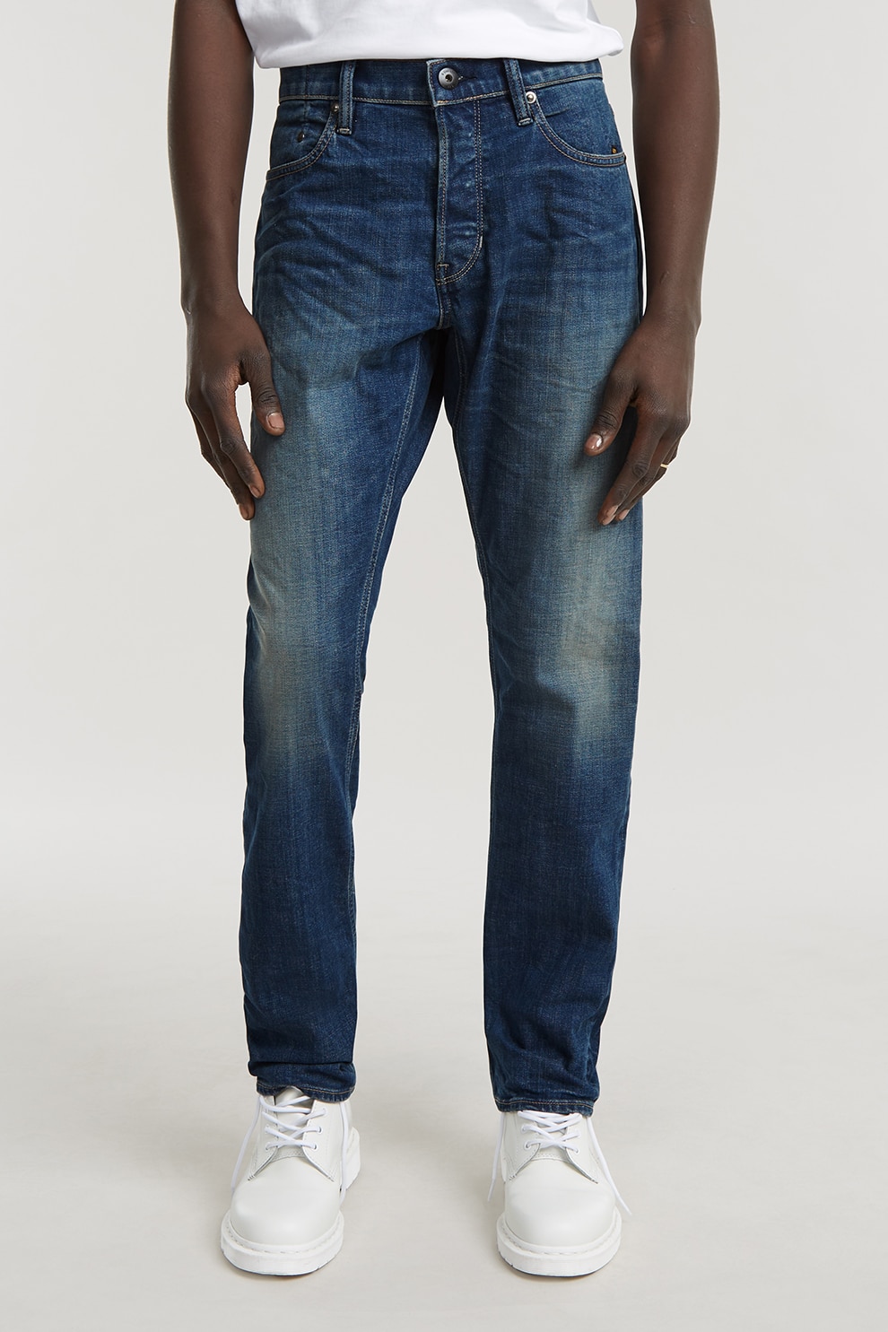 G-STAR, Blugi drepti Mosa, Albastru inchis, W31-L32