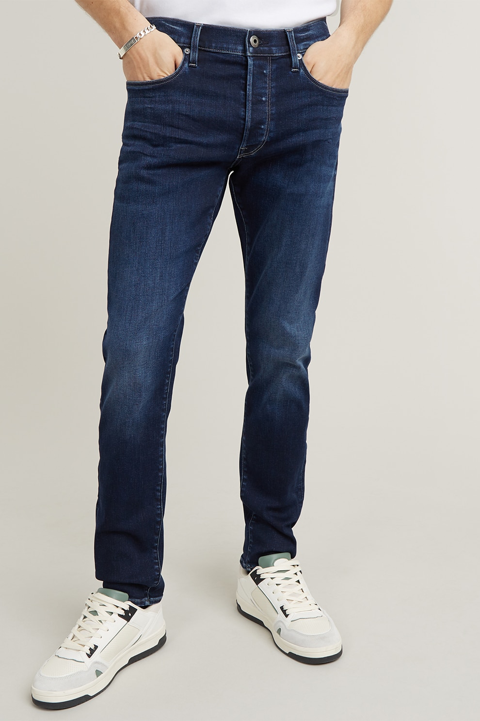 G-STAR, Blugi slim fit, Albastru ultramarin, W30-L34