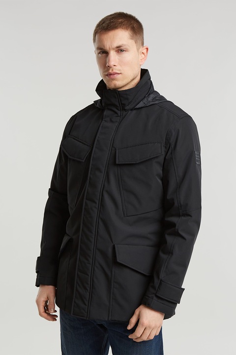 G-Star, Подплатено зимно яке с качулка, Черен, XL