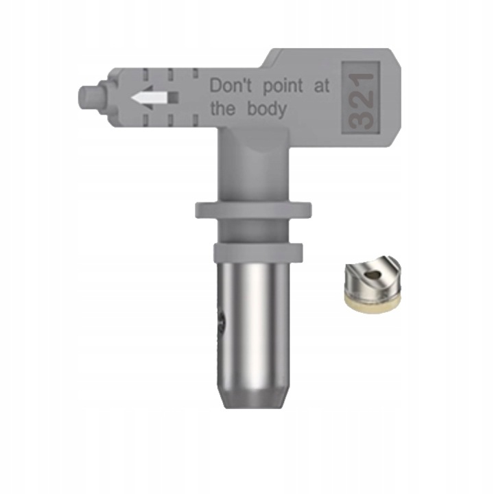 Накрайник за боя Rosfix Hi-Flow 321, комплект с уплътнение, ширина на струята 15 см, сив