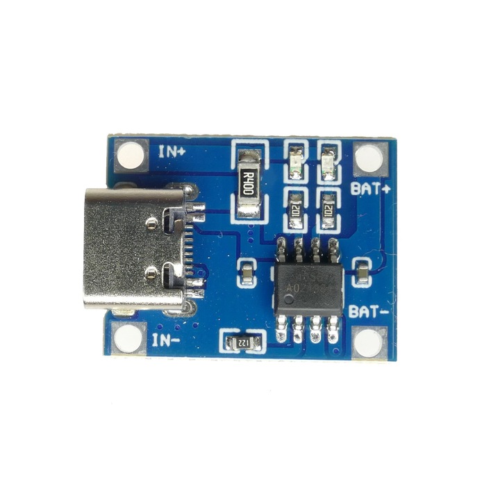 LI-ION TP4056 akkumulátortöltő C típusú USB-vel 5V 1A