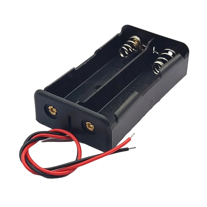 Поставка за батерии, Rosfix, за Li-Ion, с кабел 100 mm, 7,5 x 4 x 1,8 cm, черен