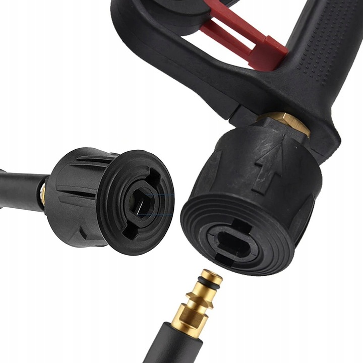 Tömlőhosszabbító adapter, Rosfix, műanyag, Karcher K2-K7 kompatibilis, 160 bar, fekete