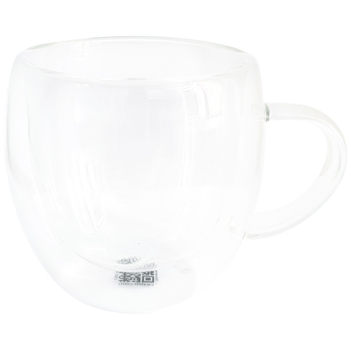 Cesiro termosz bögre, dupla falú, boroszilikát üveg, 250ml