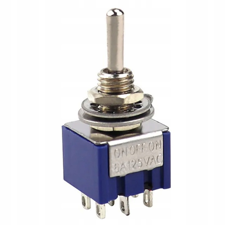 Comutator basculant, Rosfix, 6 A, 125 VAC, Albastru