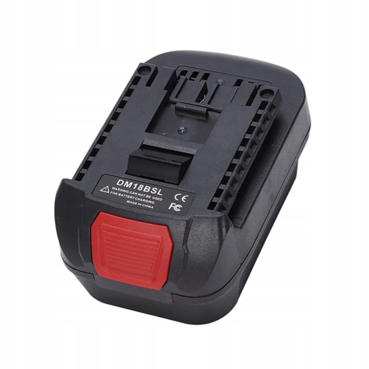 Set adaptor Rosfix DM18BSL pentru baterii Dewalt/Milwaukee, compatibil Bosch 18V, port USB, plastic