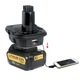 Set adaptor Rosfix DCA1820 pentru acumulatori Dewalt si Milwaukee 18V/20V, montaj simplu, negru