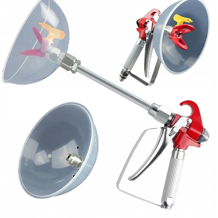 Set pentru agregat de vopsit Rosfix, pistol cu protectie anti-stropire, lance 30cm, duza 517, compatibil GRACO/WAGNER/TITAN, plastic