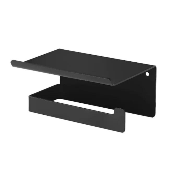 Държач за тоалетна хартия, черен мат Модел, 142x110x2.5 мм