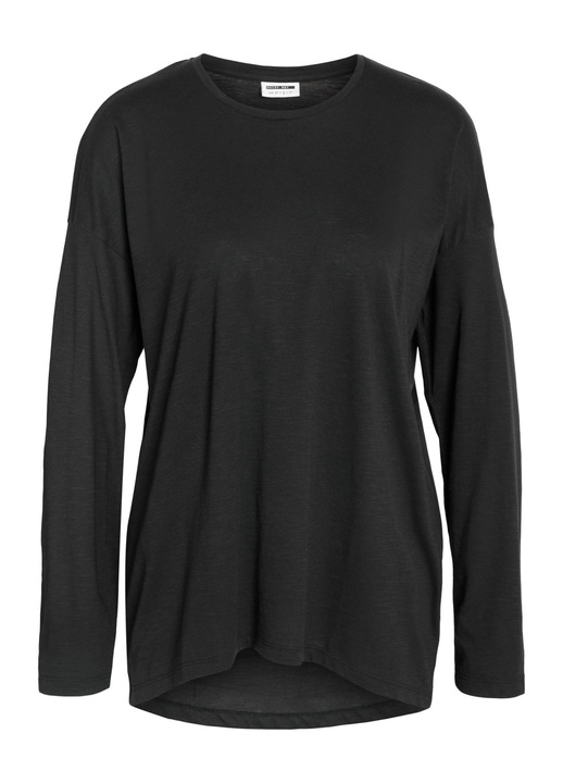 Nois May pamut hosszú ujjú felső, fekete, Fekete