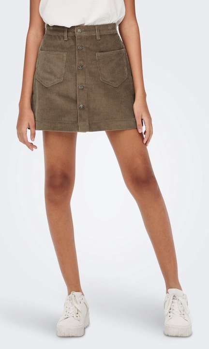 Памучна пола Mini Only, Тъмнокафява, Тъмнокафяв