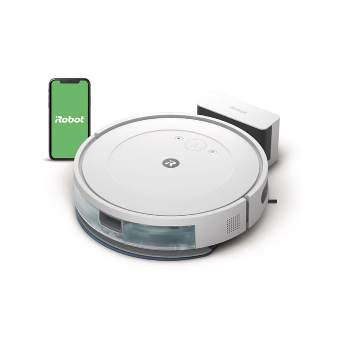Прахосмукачка робот, iRobot, автоматизирана, вграден моп, сива, 33см