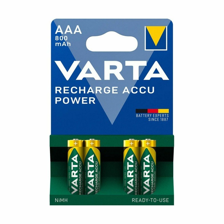 Akkumulátor mikro VARTA Recharge Accu Power AAA 4x800 mAh