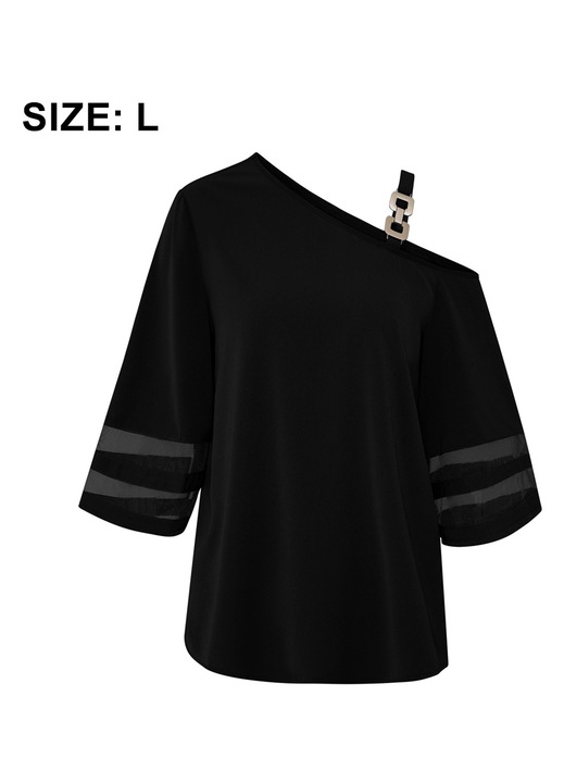 Дамска тениска, QttvbTna, памук, черен, L INTL