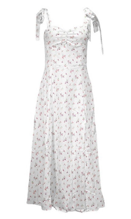 Бяла рокля от текстил QttvbTna, Бял