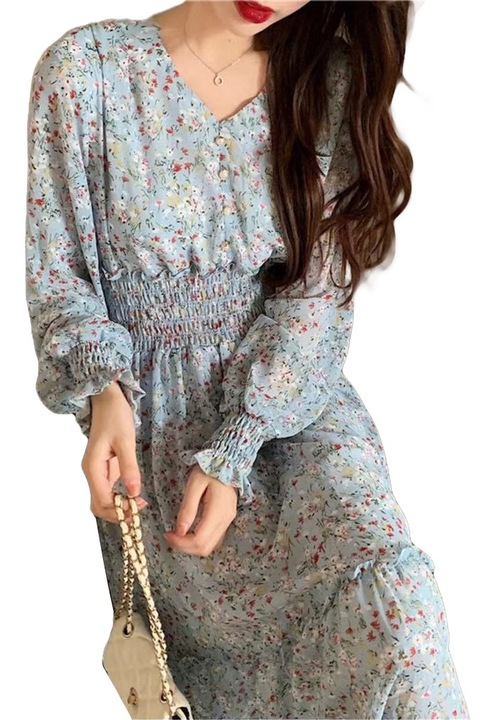 Maxi ruha, QttvbTna, Sifon, Kék, Kék