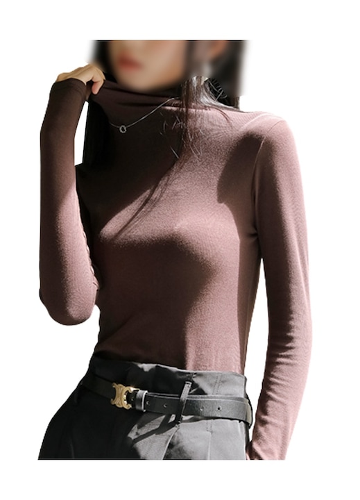 Дамска блуза с дълъг ръкав, Cozevdnt, Cotton, Brown, XL INTL