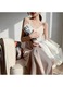 Rochie fara maneci pentru femei, QttvbTna, Satin, Bej, Bej