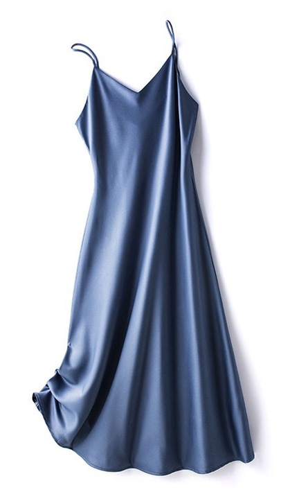 Синя текстилна рокля, Син