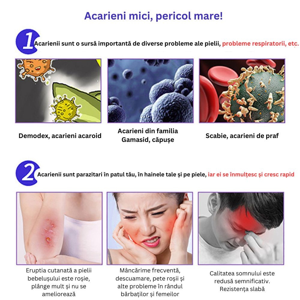 Aspirator de acarieni, COSDIMI, Lumina rece integrata pentru a inhiba regenerarea, Curatare profunda pana la 20 cm adancime, Durata lunga de viata a bateriei, Prevenire a poluarii secundare, Ajuta la ameliorarea problemelor pielii, Alergiilor nazale, Alb