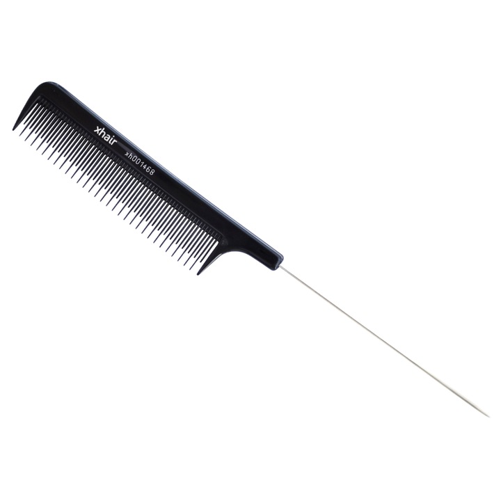 Фризьорски гребен xhair за подстригване с връх за коса Черен