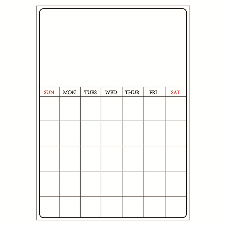 Set calendar magnetic/stergator/pix pentru frigider, A3, alb