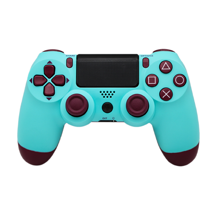 Джойстик с двойна вибрация Безжичен контролер за PS4/Slim/Pro контролер, Berry Blue