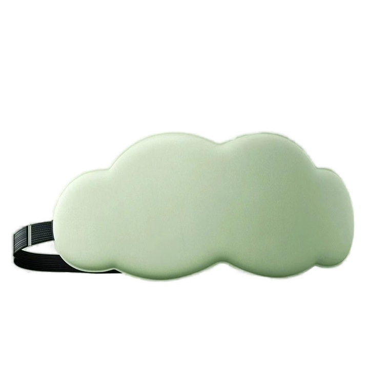 Masca de dormit 3D ergonomica, spuma cu memorie, ajustabila, antilumina, pentru calatorii si meditatie, verde, unisex