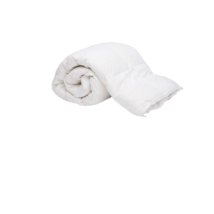 Paplan egész évre, 200 x 200 cm, természetes tollból, kényelmes, hipoallergén, fehér